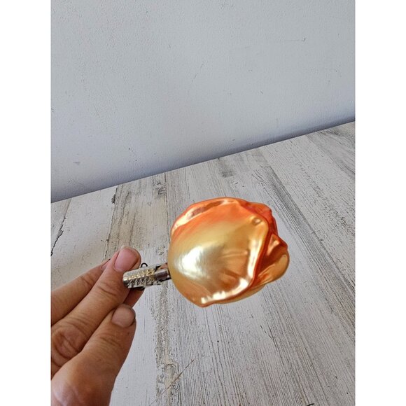 old world owc Clip Rose Orange glass Xmas tree vintage - Picture 6 of 8